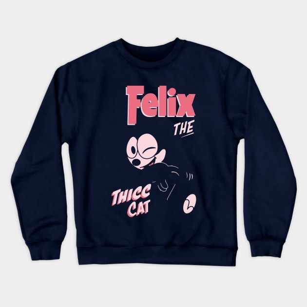 Felix The Thicc Cat Crewneck Sweatshirt by Simbada Darurat